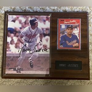 David Justice autograph and rookie card